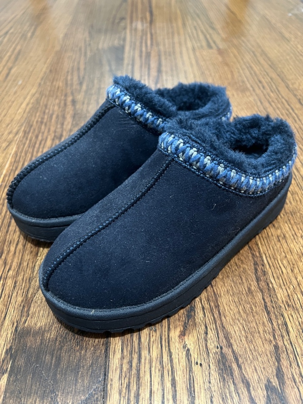 Sonoma Navy Slip-On Fleece-Lined Slippers Boys Size 13